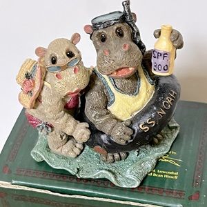 Boyds Bearstone- Hippolita & Hugo D Nile…Sink or Swim- 1E - Noah’s Ark Series